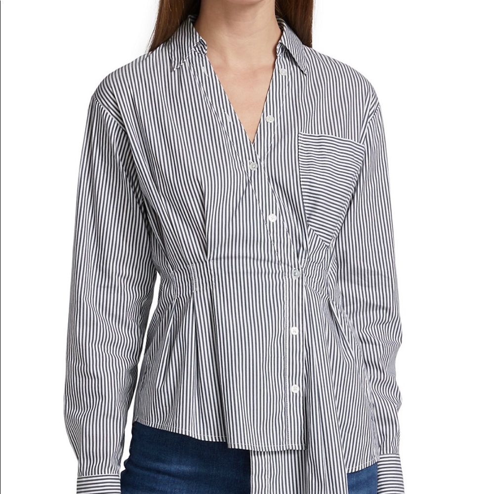 NWT Veronica Beard - Blue & white shirt